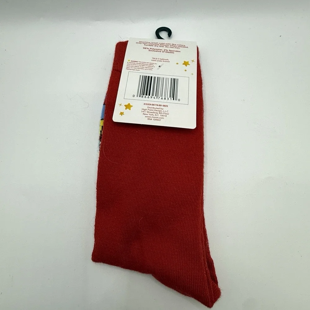 BRAND NEW Rainbow Brite red adult size novelty crew socks‎ 10-13